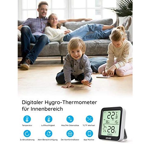 Thermometer Govee Hygrometer, Mini LCD Digital Hygrometer