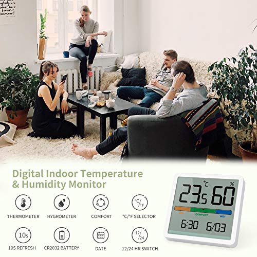 Thermometer NOKLEAD Digitales Thermo-Hygrometer, Tragbar