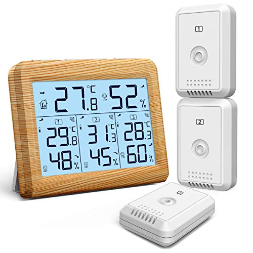 Die beste thermometer oria digitales hygrometer innen aussen 3 sensor Bestsleller kaufen