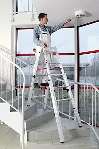Treppenleiter Euroline 3057606 Stehleiter für Treppen ausziehbar
