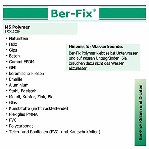 Unterwasserkleber Ber-Fix ® MS Polymer Schwarz – Montagekleber