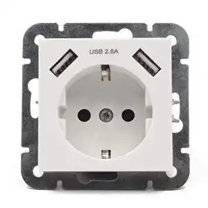 USB-Steckdose Alanan USB Steckdose, System 55 Schuko