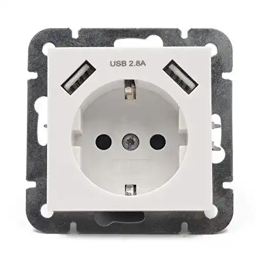 USB-Steckdose Alanan USB Steckdose, System 55 Schuko