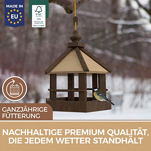 Vogelhaus NATUREFLOW zum Aufhängen Holz – Wetterfest