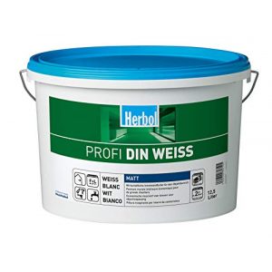 Wandfarbe Herbol Profi DIN weiß Innenfarbe matt, 12.5 Liter
