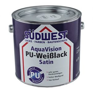 Weißlack Südwest AquaVision PU- Satin 2,5 Liter