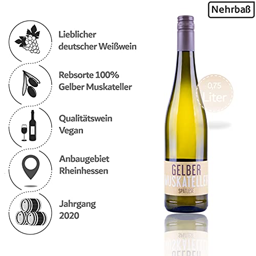 Weißwein (lieblich) Nehrbaß – “Gelber Muskateller 2020” – Weißwein