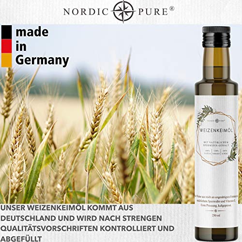Weizenkeimöl Nordic + Pure von Nordic Pure | Kaltgepresst 250 ml