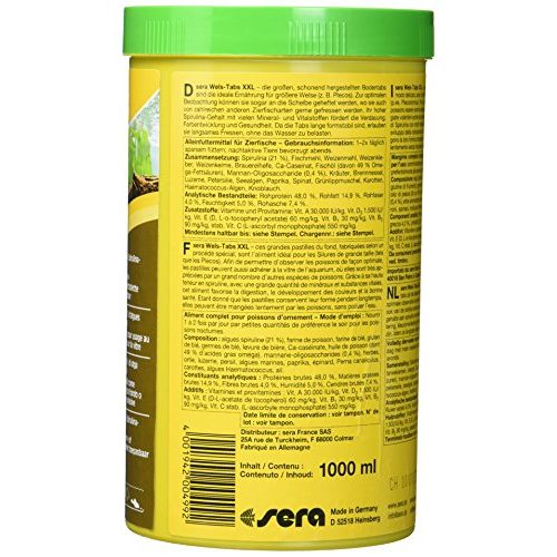 Welsfutter sera Wels-Tabs XXL Nature 1.000 ml (550 g)