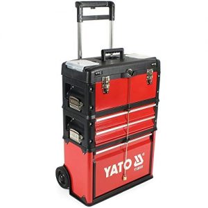 Werkzeugtrolley Yato YT-09101 Werkzeugkasten, Schwarz, Rot