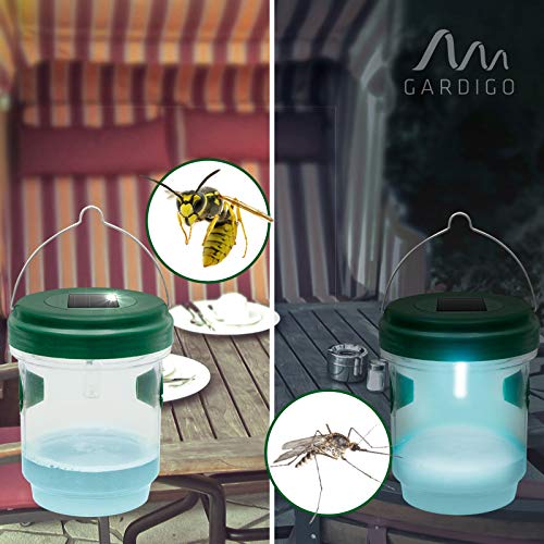 Wespenfalle Gardigo Solar Insektenfalle 2er Set 2in1 Mückenfalle