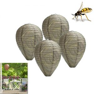 Wespennest-Attrappe NMSLQ Wasp Nest Decoy, 4er Pack Natural