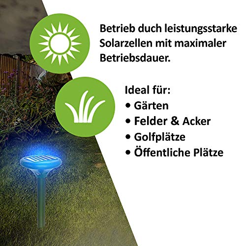 Wühlmausvertreiber ISOTRONIC Solar LED Maulwurfabwehr