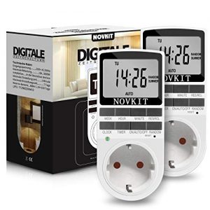Zeitschaltuhr NOVKIT 2X Digitale Steckdose10 konfigurierbar