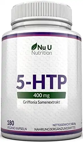 5-HTP Nu U Nutrition 400mg maximal dosiert, 180 5 HTP Kapseln