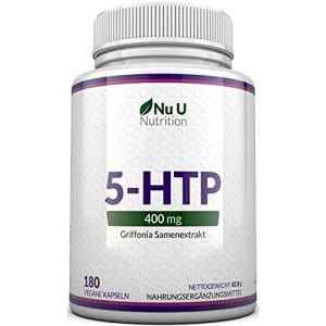 5-HTP Nu U Nutrition 400mg maximal dosiert, 180 5 HTP Kapseln