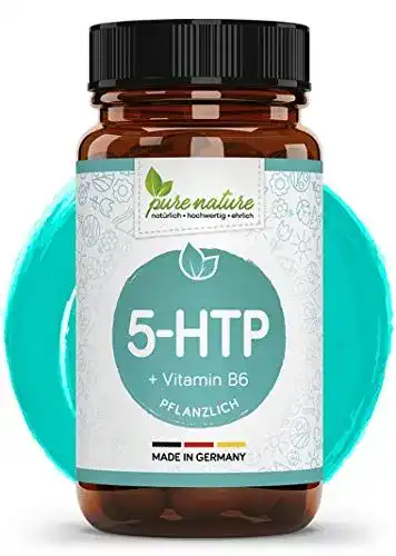 5-HTP Pure Nature, natürlich, hochwertig, 100mg + Vitamin B6