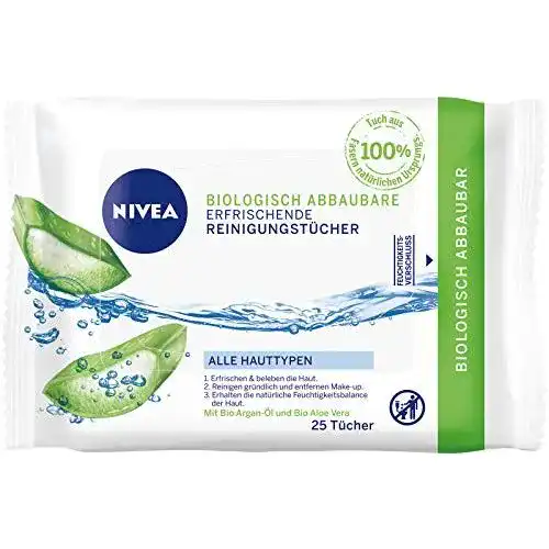 Abschminktücher NIVEA Biologisch abbaubar, erfrischend