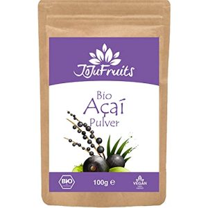 Acai-Beere JoJu Fruits Acai Pulver Bio (100g) Vegan, Glutenfrei