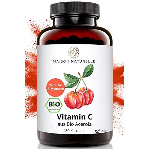 Acerola Maison Naturelle ® Vitamin C Kapseln aus Bio (180 Stück)