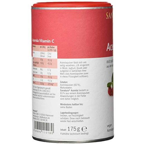 Acerola-Pulver Sanatura Acerola – 175 g Acerola Pulver