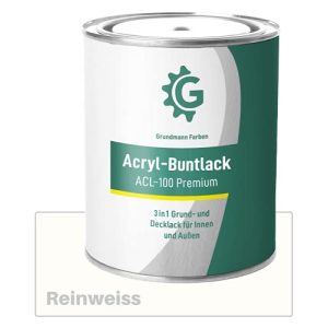 Acryllack Grundmann Farben Grundmann – 3 Kg in Reinweiss