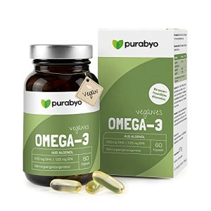 Algenöl-Kapseln Purabyo Algenöl OMEGA 3 Vegan, hochdosiert