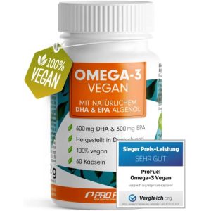 Algenöl ProFuel Omega-3 vegan [1.100 mg], hochdosiert, 60 Kaps.