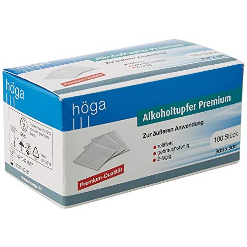 Alkoholtupfer Höga -Pharm Premium, 2 lagig, 100 Stück