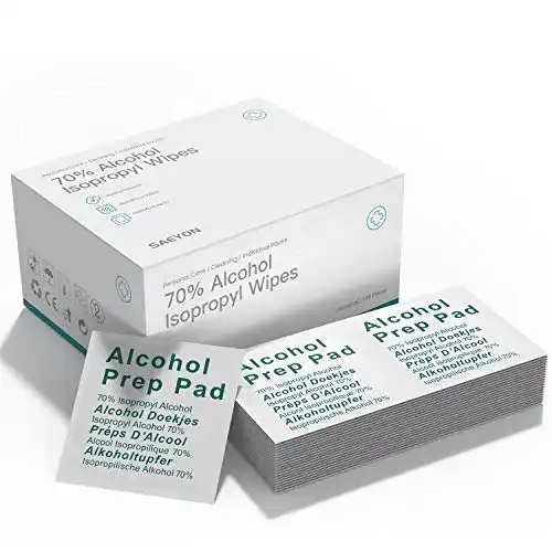 Alkoholtupfer SAEYON [100 Stück Alkoholpads 70% ~ 75%