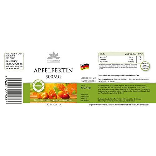 Apfelpektin-Kapseln herba direct Apfelpektin Tabletten 500mg