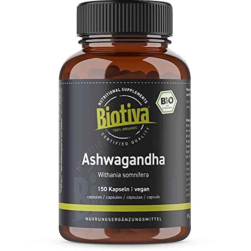 Ashwagandha Biotiva Bio Kapseln – 1500mg Tagesdosis, 150 Stück