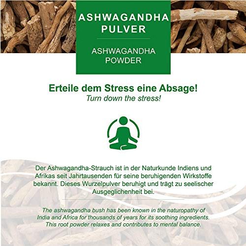 Ashwagandha-Pulver MoriVeda ® 250g, 100% Wurzelpulver