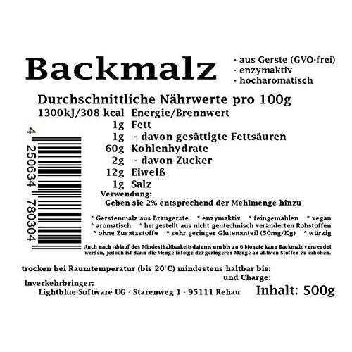 Backmalz LowCarbWelt.de 500g – aus Gerste, enzymaktiv
