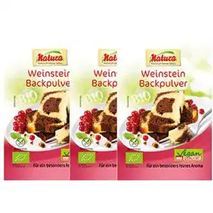 Backpulver NATURA – Bio-Weinstein- 3 x 3er Pack (3 x 3 x 18g)