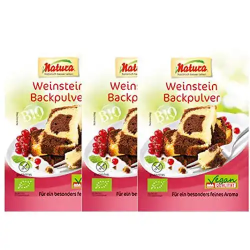 Backpulver NATURA – Bio-Weinstein- 3 x 3er Pack (3 x 3 x 18g)