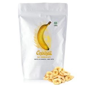 Banana Chips Copaya Orgânico 1000g, Molhado Com Mel, Crocante (1kg)