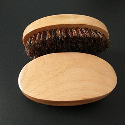 Bartbürste BESTOMZ mit rundem Holzgriff, Pferdehaarborsten