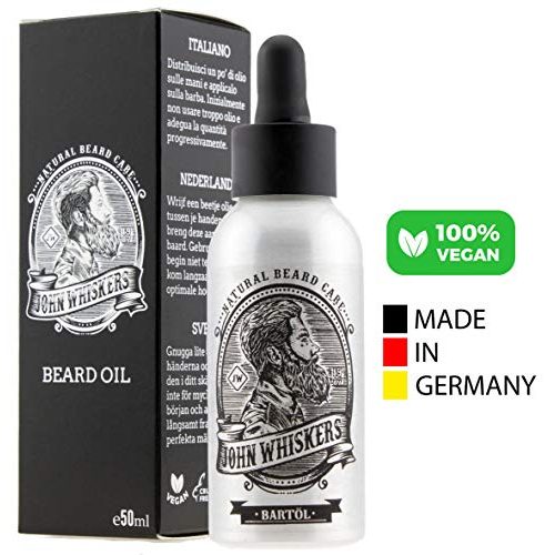 Bartöl John Whiskers Made in Germany, 50ml, süßlich herber Duft