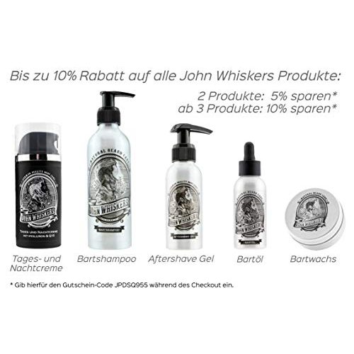 Bartöl John Whiskers Made in Germany, 50ml, süßlich herber Duft