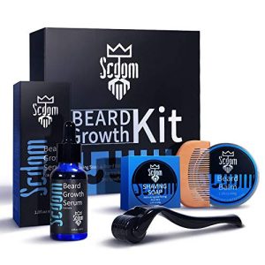 Bartwuchsmittel Scdom Beard Growth Kit, mit Bartroller