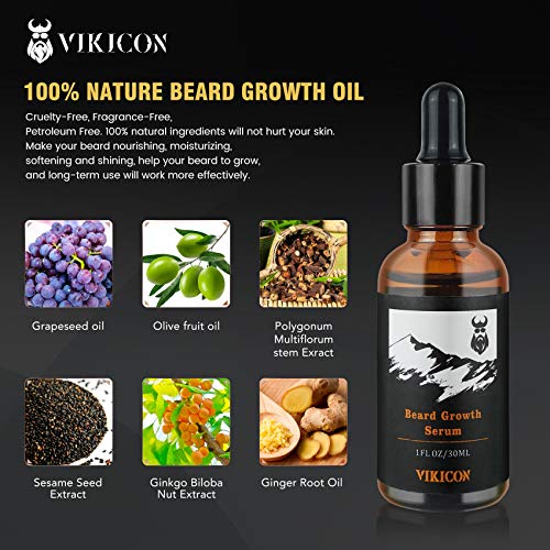 Bartwuchsmittel VIKICON Beard Growth Kit, Bartwachstums Set