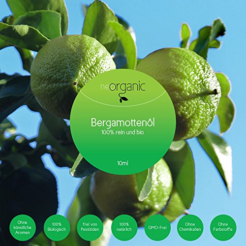 Bergamottöl NeoOrganic Bio Bergamotte, 100% naturrein, 10ml