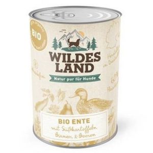 Bio-Hundefutter Wildes Land Hundefutter BIO Ente, 6 x 400g