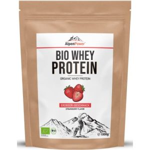 Bio-Proteinpulver AlpenPower, BIO WHEY Protein Erdbeere, 1000 g