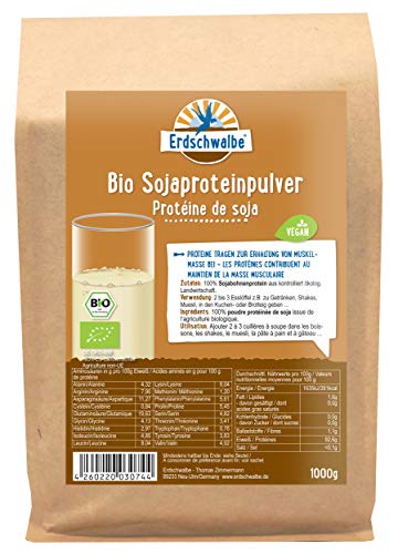 Die beste bio proteinpulver erdschwalbe bio sojaprotein 1 kg Bestsleller kaufen