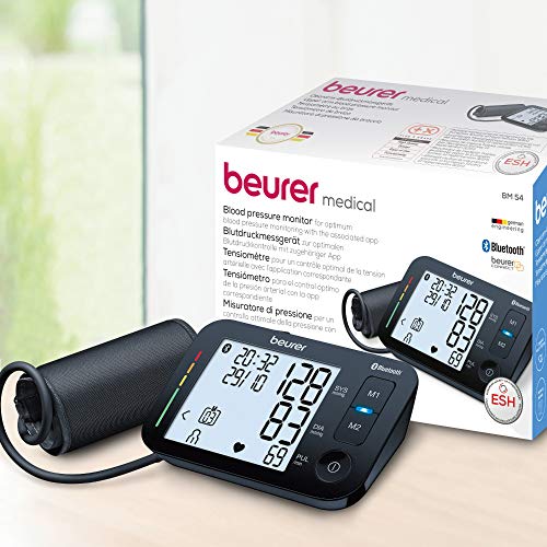 Blutdruckmessgerät Bluetooth Beurer BM 54 Oberarm, XL-Display