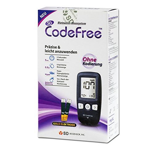 Blutzuckermessgerät CodeFree SD Set mit Teststreifen