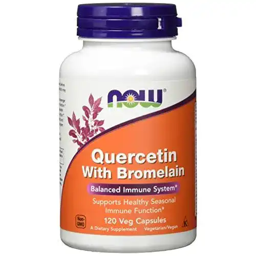 Bromelain Now Foods, Quercetin, 120 Kapseln, Vegan, hochdosiert