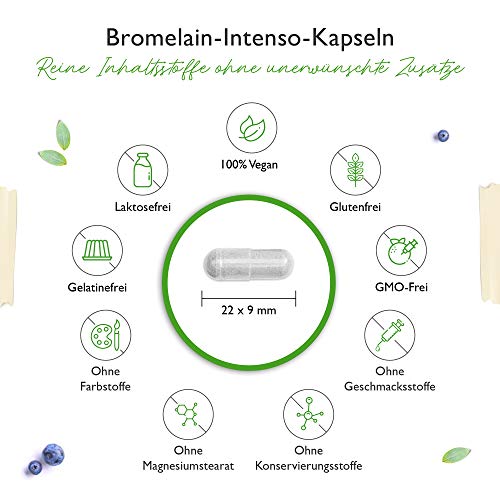 Bromelain Vit4ever Intenso, 750 mg (1800 F.I.P), 120 Kapseln
